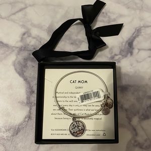 Alex and Ani Bangle Cat Mom Two-Tone